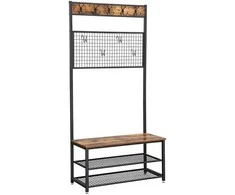 Songmics Drabužių kabykla HSR46BX, ruda/juoda
