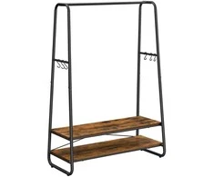 Songmics Drabužių stovas, 100x45x160 cm, juodas