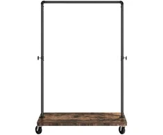 Songmics Drabužių stovas, 160x104.5x40 cm, juodas, rudas