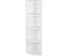Songmics Kampinė lentyna, 129,5x30x30 cm, balta
