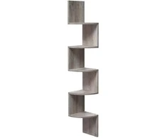 Songmics Kampinė lentyna, 20x20x126 cm, smėlio spalvos