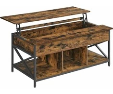 TV staliukas Songmics Kavos staliukas, 120x59,9x49,4 cm, rudas/juodas