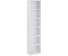 Songmics Knygų lentyna, 40x24x178.5 cm, balta