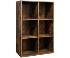 Songmics Knygų lentyna, 65.5x30x97.5 cm, ruda