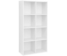 Songmics Knygų lentyna, 65.7x30x130 cm, balta