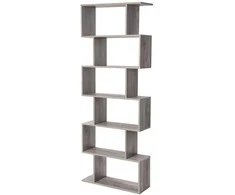 Songmics Knygų lentyna, 70x24x190.5 cm, smėlio spalvos