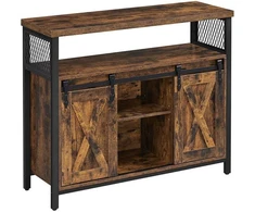 Songmics Komoda, 100x33x80 cm, Juoda