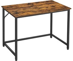 Songmics Kompiuterio stalas, 100x50x75 cm, ruda, juoda