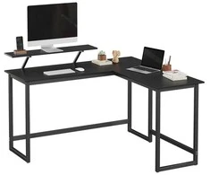 Songmics Kompiuterio stalas, 140x130x92.2 cm, juodas