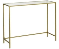 Songmics Konsolinis stalas, 100x35x80 cm, auksinis