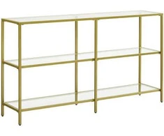 Songmics Konsolinis stalas, 130x30x73.3 cm, auksinis