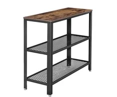 Songmics Konsolinis staliukas, 101.5x35x80 cm, rudas, juodas