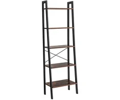 Songmics Kopėtėlių lentyna, 56.2x32x172.1 cm, ruda, juoda