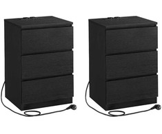 Songmics Naktinis staliukas, 40x35x59 cm, juodas