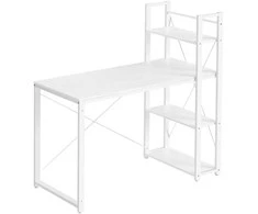 Songmics Rašomasis stalas 120x60x120,1 cm baltas