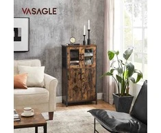 Songmics Sandėliavimo spintelė, 60x30x108 cm, juoda