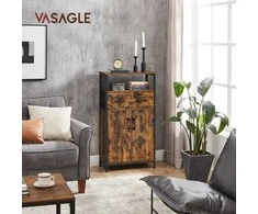 Songmics Sandėliavimo spintelė, 60x30x108 cm, juoda