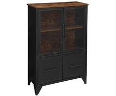 Songmics Sandėliavimo spintelė, 70x33x100 cm, Ruda, Juoda