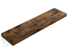 Songmics Sieninė lentyna, 80x20x3.8 cm, ruda