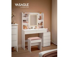 Songmics Tualetinis staliukas, 117,5x40x145 cm, balta