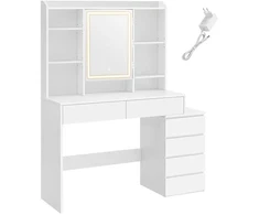 Songmics Tualetinis staliukas, 117,5x40x145 cm, balta