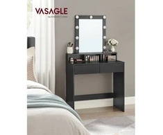 Songmics Tualetinis staliukas, 80x40x145 cm, juodas
