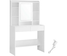 Songmics Tualetinis staliukas, 90x40x144.7 cm, balta