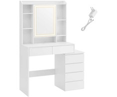 Songmics Tualetinis staliukas, 97.5x40x145 cm, balta