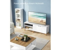 TV staliukas Songmics TV spintelė, 140x40x45 cm, balta