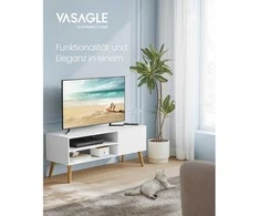 Songmics TV staliukas, 120x40x49 cm, balta