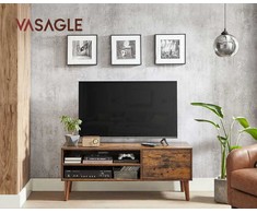 Songmics TV staliukas, 120x40x49 cm, rudas