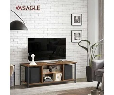 Songmics TV staliukas, 120x40x50 cm, rudas ir juodas
