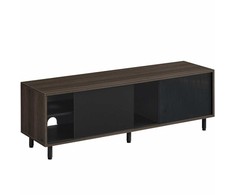 Songmics TV staliukas, 140x39x45 cm, rudas ir juodas