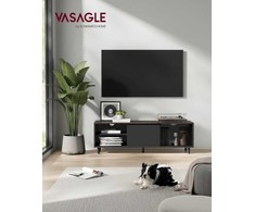 Songmics TV staliukas, 140x39x45 cm, rudas ir juodas