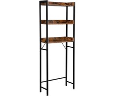 Songmics Vonios lentyna, 63x25x165 cm, ruda, juoda