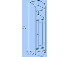 Songmics Vonios spintelė VASAGLE, MDF, 20x18x80 cm