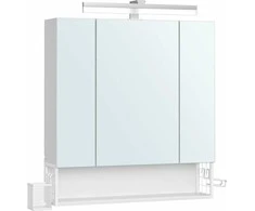 Songmics Vonios veidrodinė spintelė, 70x16.5x75 cm, balta