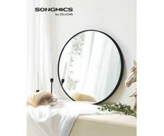 Songmics Sieninis apvalus veidrodis