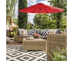 Songmics Skėtis Ø 300 cm raudonas