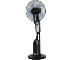 HOMCOM Vandens ventiliatorius, pastatomas, su reguliuojamu purškimo rūku, 3 greičiai, 3 L vandens bakelis, 75° svyravimas, 90 W, su ratukais, 125 cm