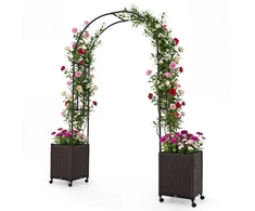 Ventiliatorius Promotions Sodo arkos grotelių tvora 203.2x40.6x231.1 cm juoda
