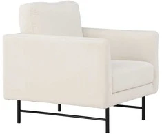 Fotelis Venture Design 1-vietės sofa, Dangus, 86x87x68 cm, Balta