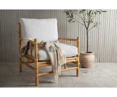 Venture Design 1-vietės sofa, šiaudinė, 77x88x78 cm, šviesiai pilka