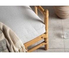 Venture Design 1-vietės sofa, šiaudinė, 77x88x78 cm, šviesiai pilka