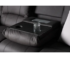 Venture Design 3 vietų atlošiamas sofa Singapore, juoda