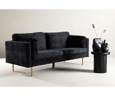 Venture Design 3 vietų sofa, Boom, 203x90 cm, Juoda