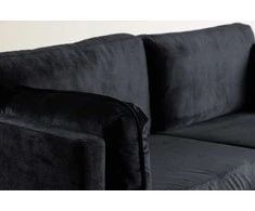 Venture Design 3 vietų sofa, Boom, 203x90 cm, Juoda