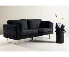 Venture Design 3 vietų sofa, Boom, 203x90 cm, Juoda