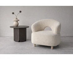 Venture Design Akcentinė kėdė Moglas 63x65 cm Balta Bouclé