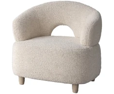 Venture Design Akcentinė kėdė Moglas 63x65 cm Balta Bouclé